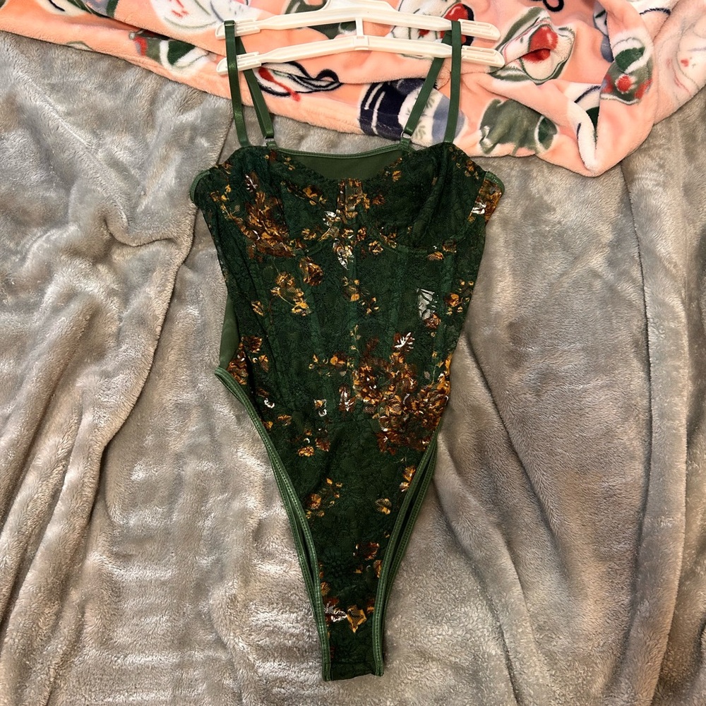 Floral Green Bodysuit